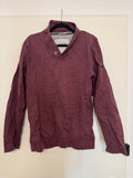 Tommy Hilfiger Denim Men’s Shawl Collar Sweater Bordeaux Size M Good Condition