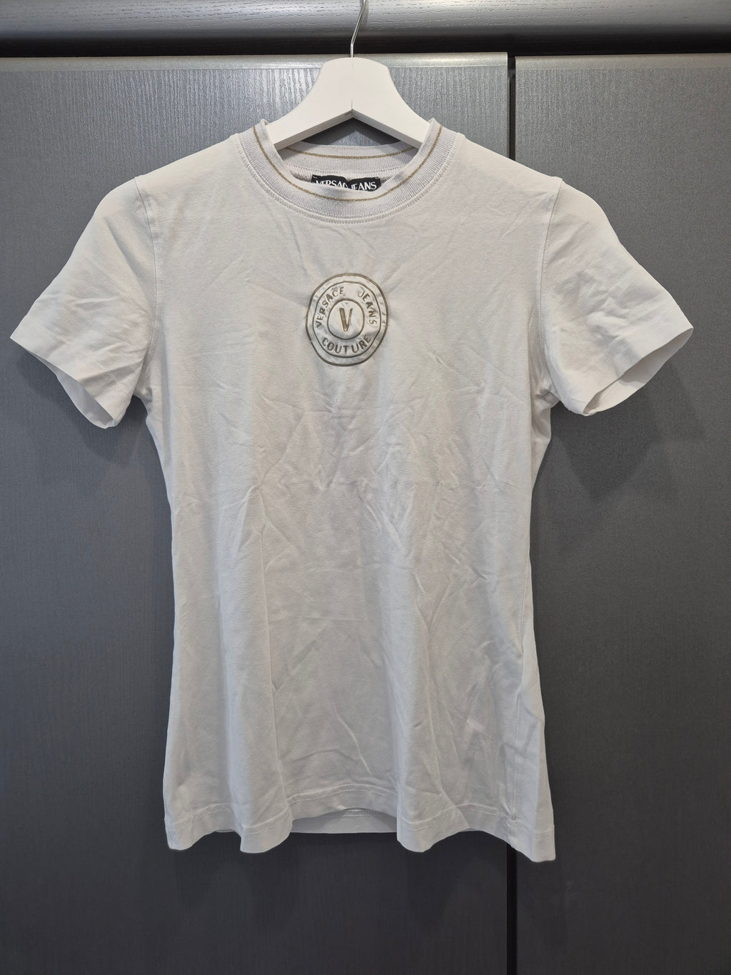 Versace Jeans Couture Slim Fit T-Shirt Weiß Größe M, Zustand Gut