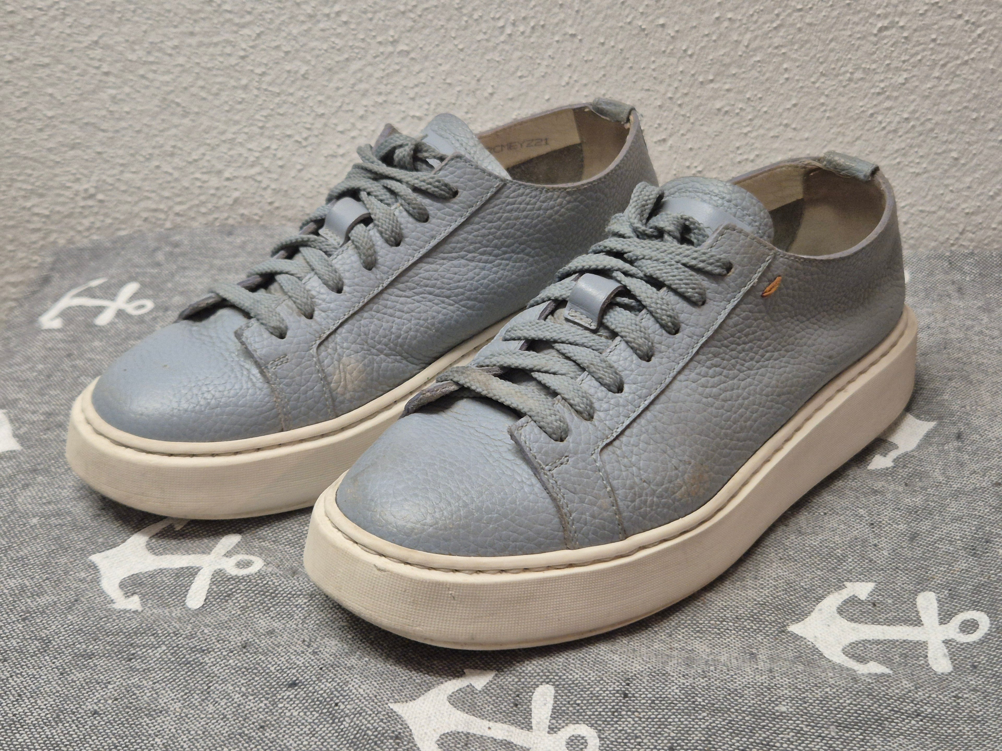 Santoni Iconic Low-Top Sneaker Damen EU 37 Blau – Made in Italy, Zustand: Stark genutzt
