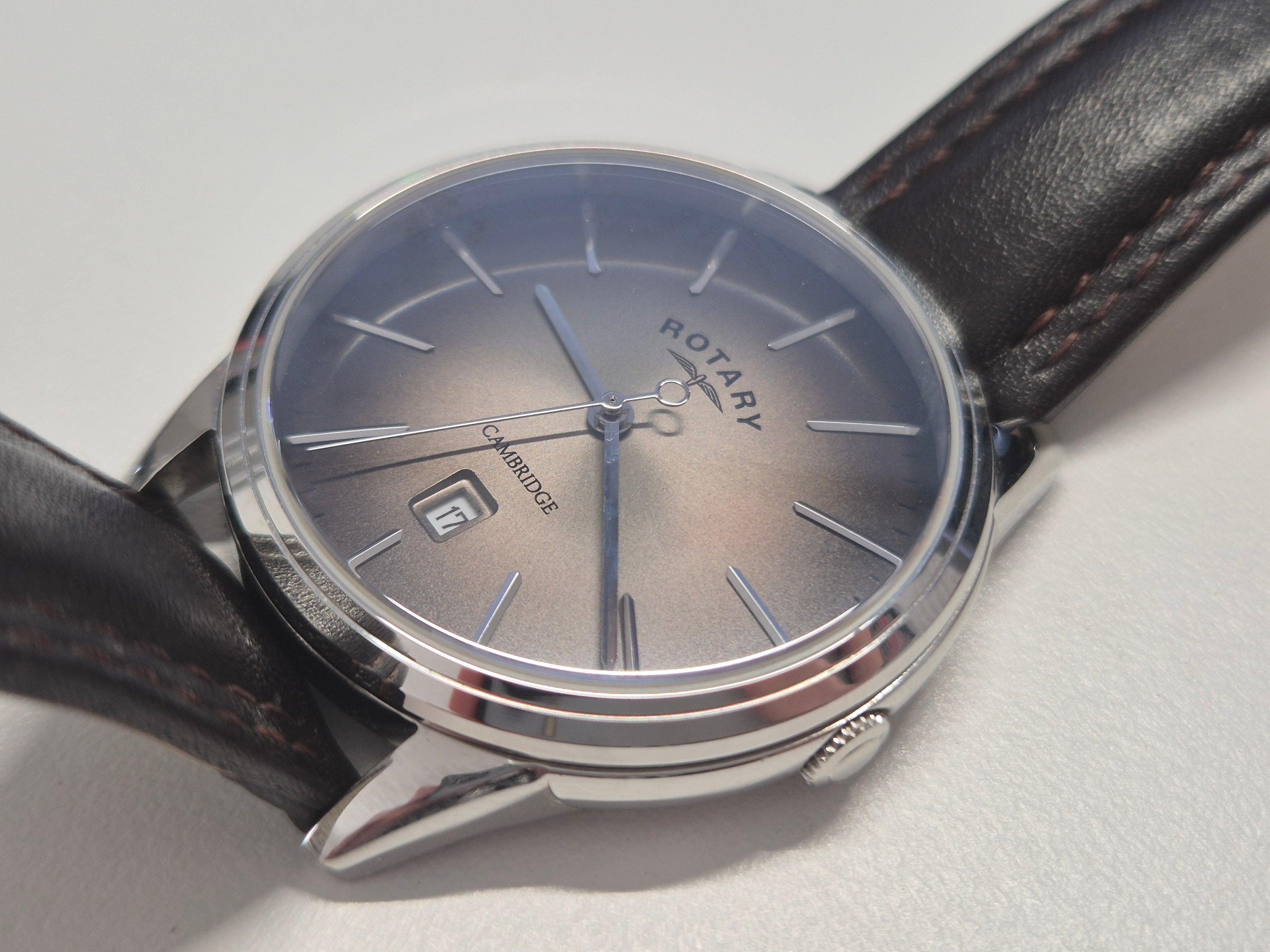 Rotary Cambridge Automatik 42mm Edelstahl Grau Ref. GS05390/20 Sehr Gut