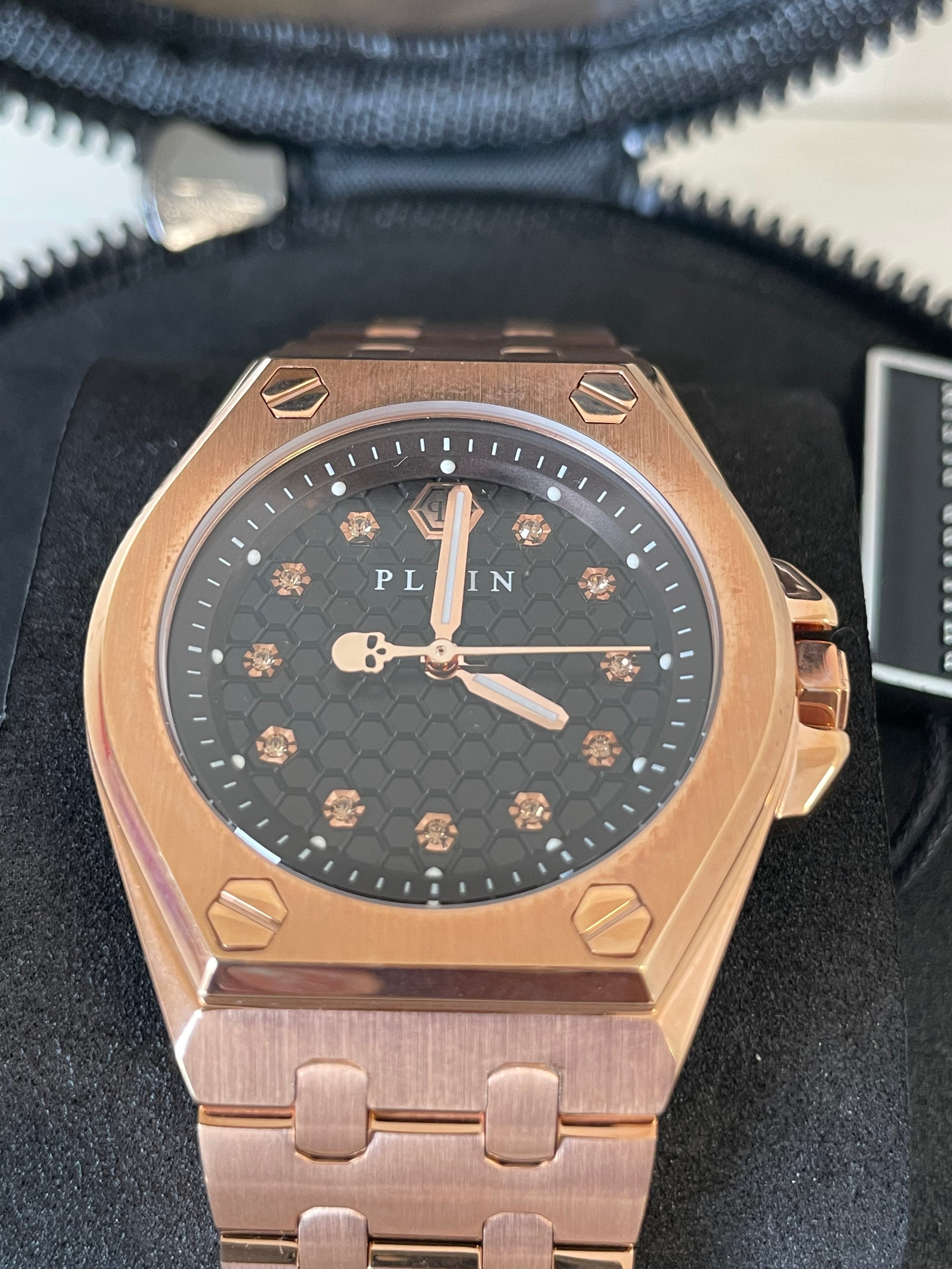 Philipp Plein PJAA0522 Quarzuhr 44mm Roségold Neu mit Etikett