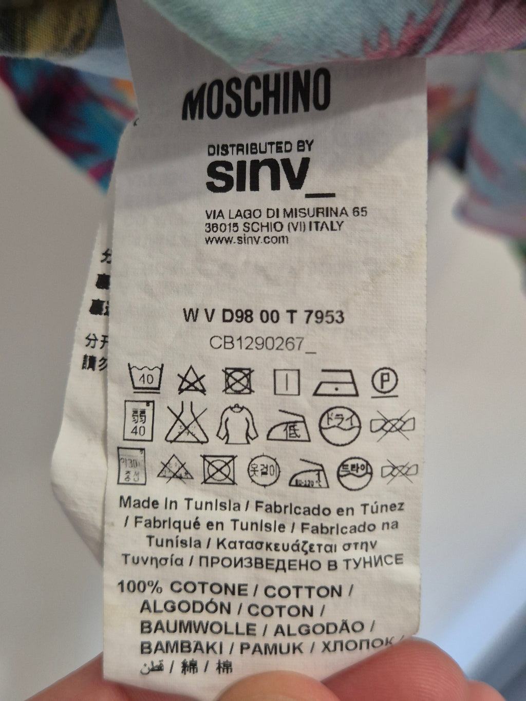 Love Moschino Kleid Tropical Papagei Gr. L / IT 44, Multicolor, 100% Baumwolle