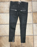 ANINE BING Lederhose Zipper-Detail, Schwarz, Gr. M, Guter Zustand