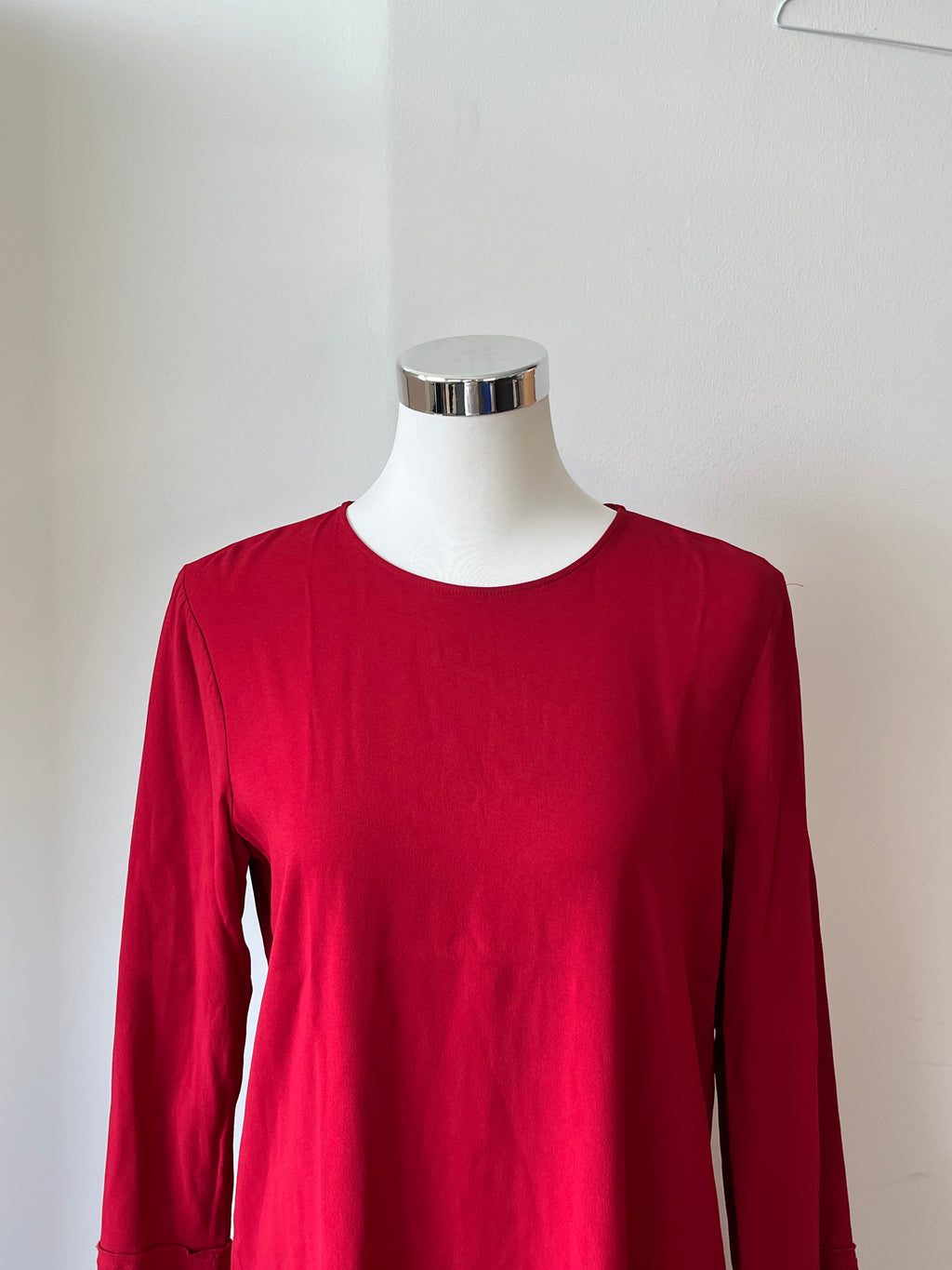 Theory Marah Bergen Shift Dress US 10 Red Viscose Very Good