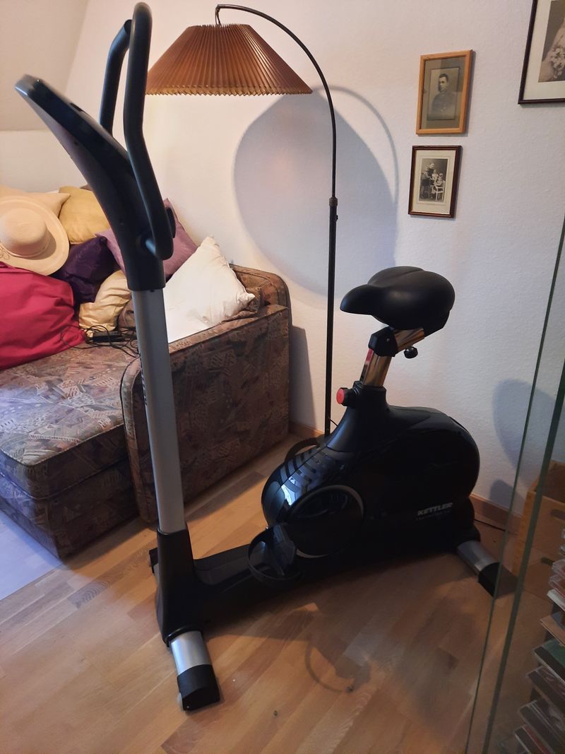 Kettler Ergo-Meter X5 Upright Exercise Bike, Steel/Plastic, Black, Very Good