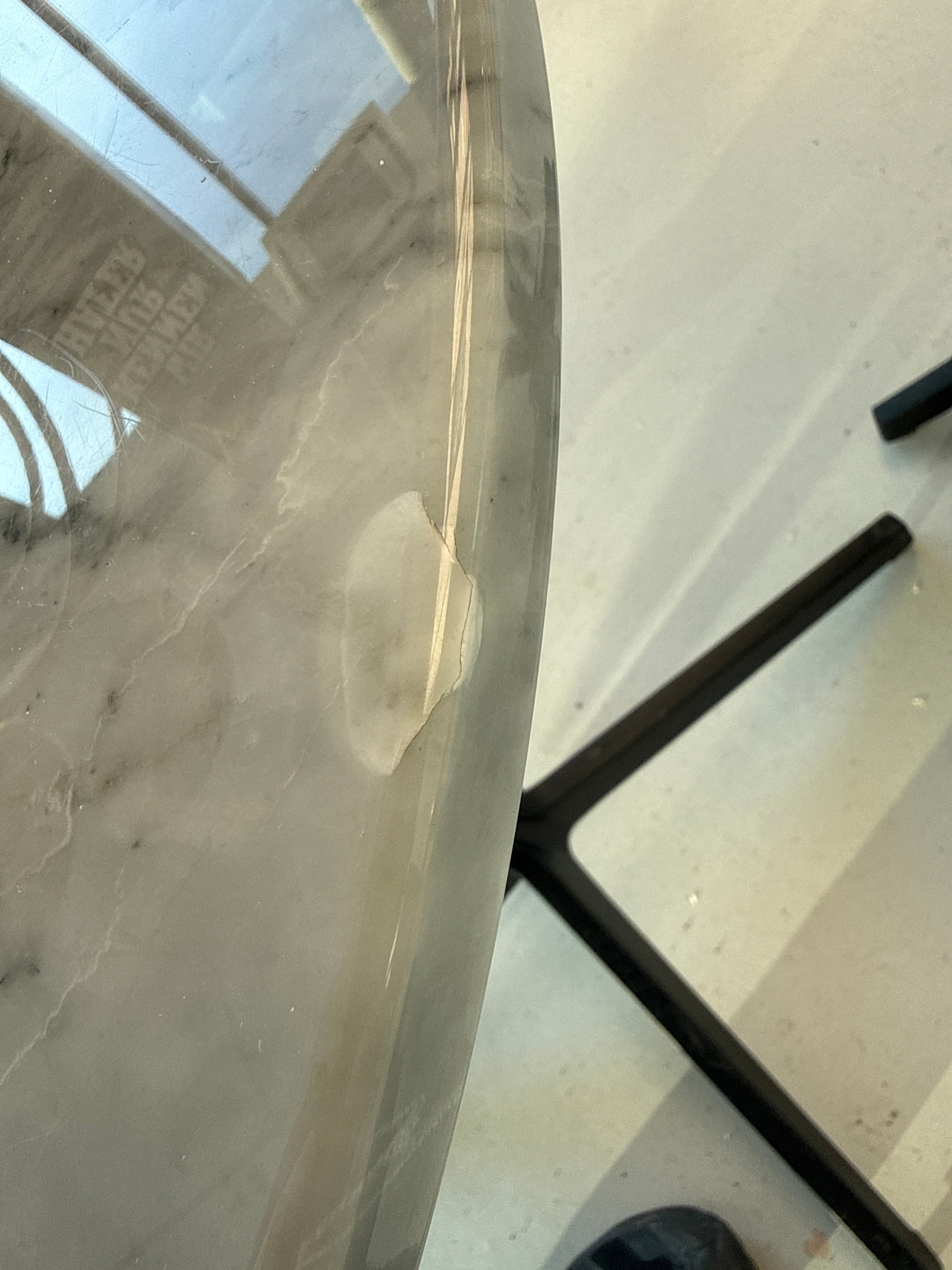 Pedrali Arki-Table – Marmor, Ø 75 cm, schwarzes Gestell