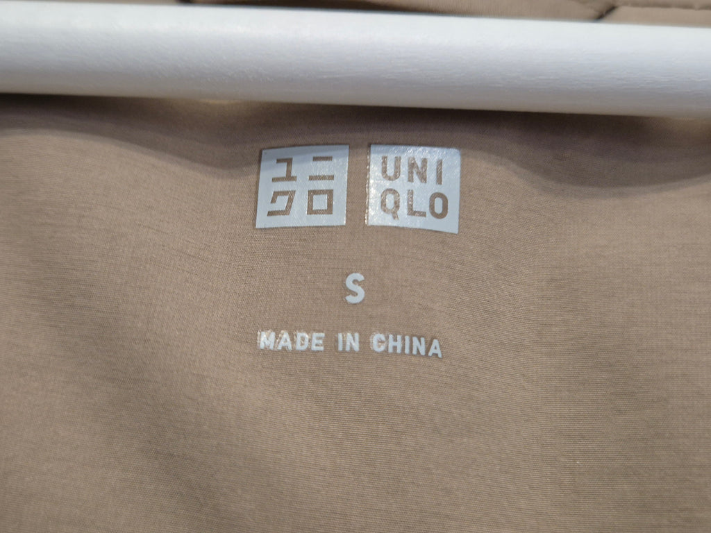 Uniqlo Hybrid Down Parka – Beige, Größe S, Guter Zustand, Abnehmbare Kapuze