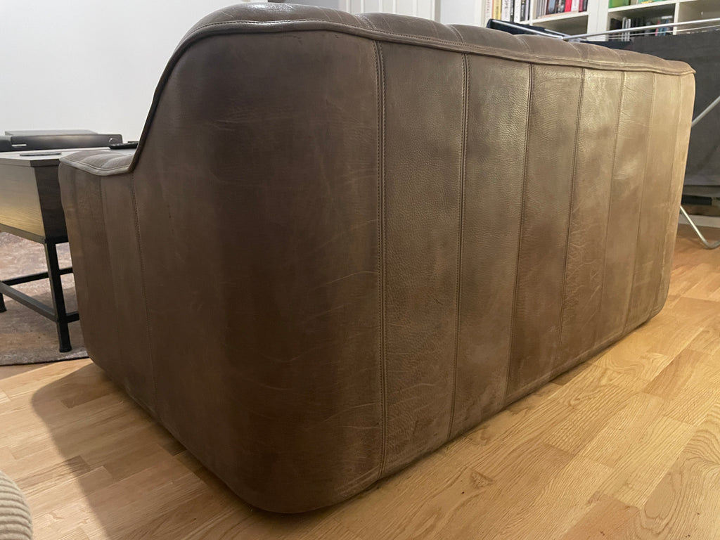 De Sede DS 44 Zweisitzer Sofa, Büffelleder, Cuoio, Guter Zustand