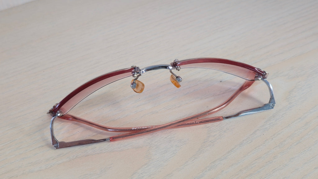 Chanel 4017-B Sonnenbrille Randlos Pink Verlauf mit Strass CC, Guter Zustand
