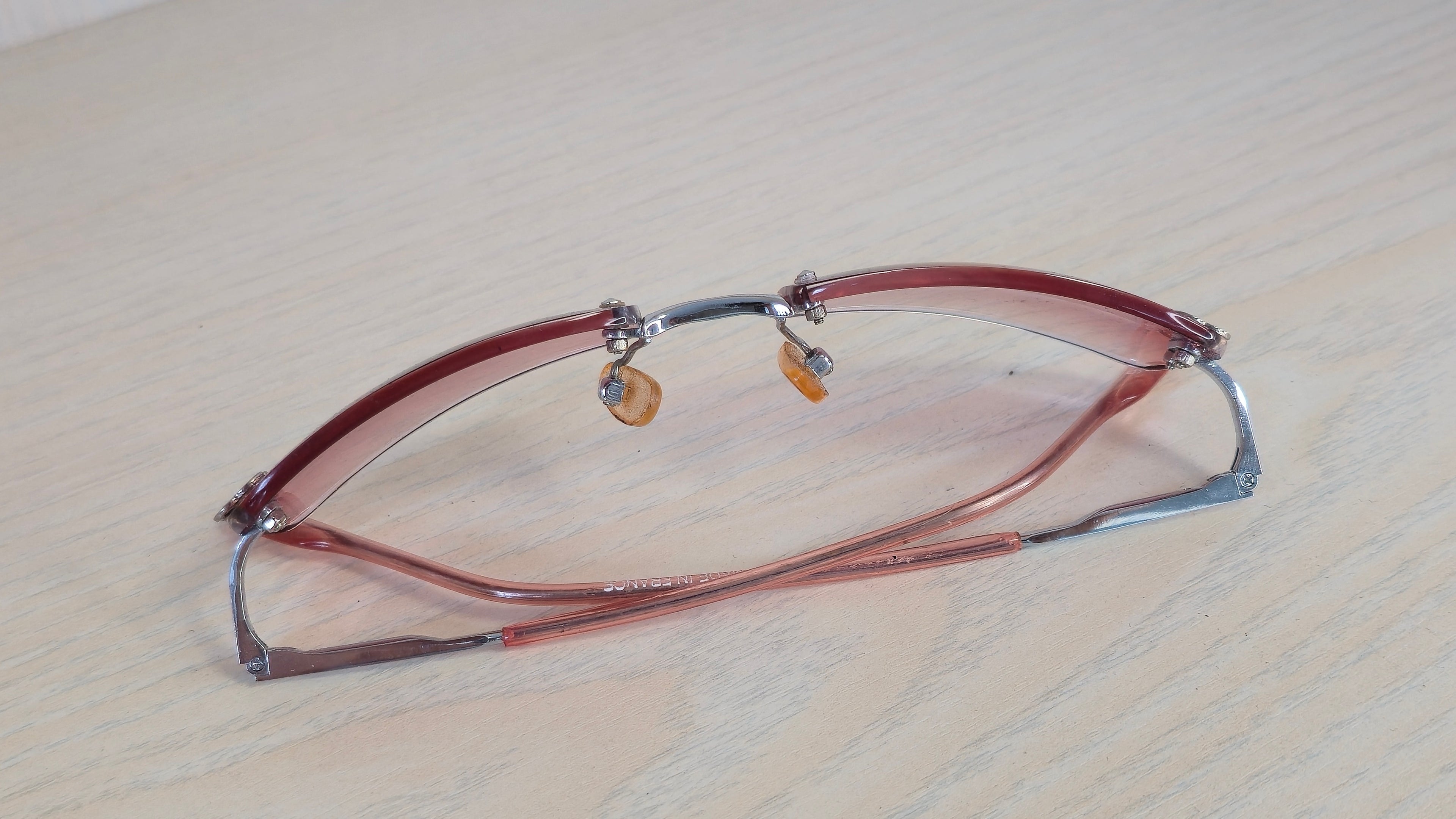 Chanel 4017-B Sonnenbrille Randlos Pink Verlauf mit Strass CC, Guter Zustand