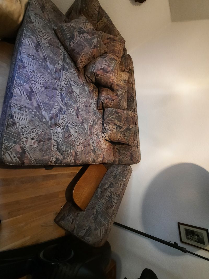 Segmüller Ecksofa L-Form 210x150 cm Stoff Muster Multicolor Sehr Gut