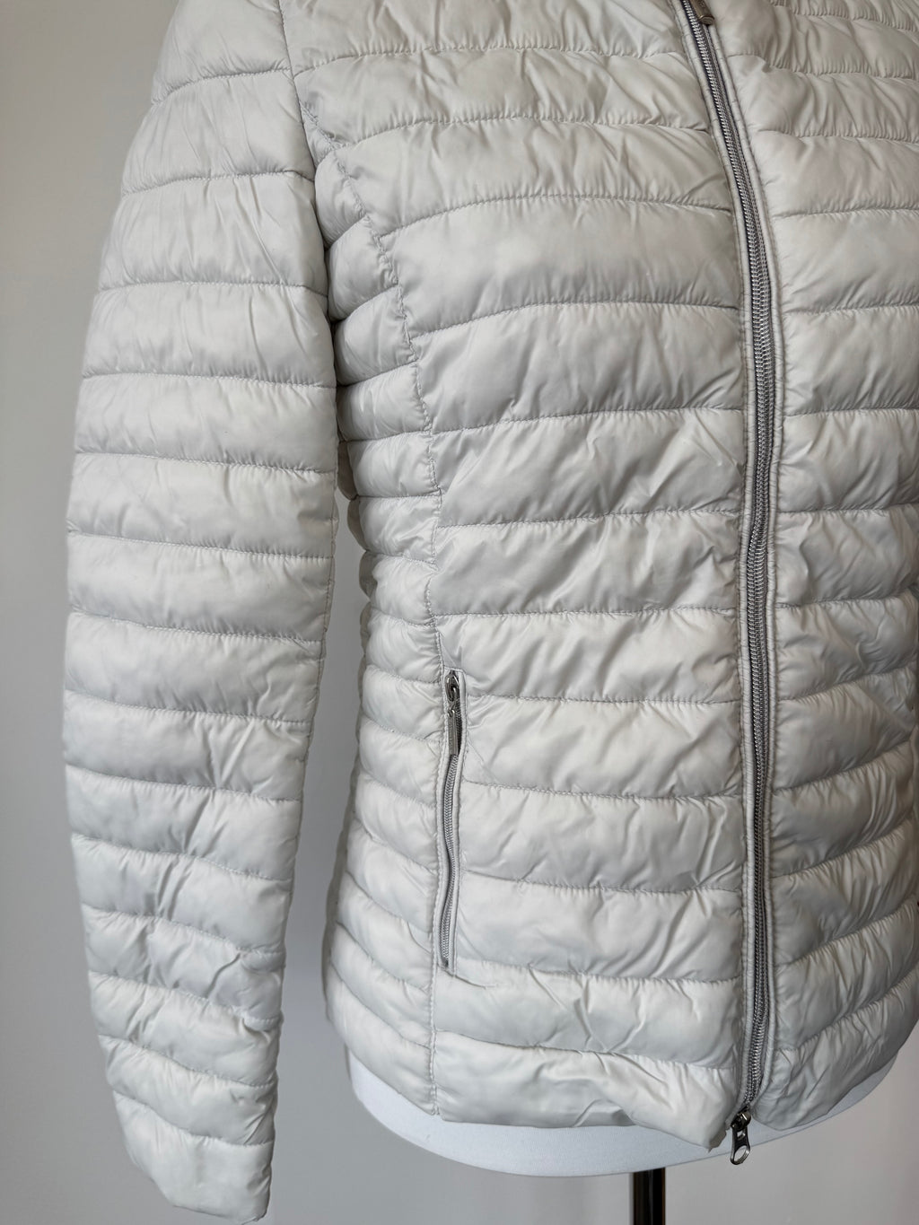 Frieda & Freddies Puffer Jacket – Women, Size S, Light Grey, Very Good