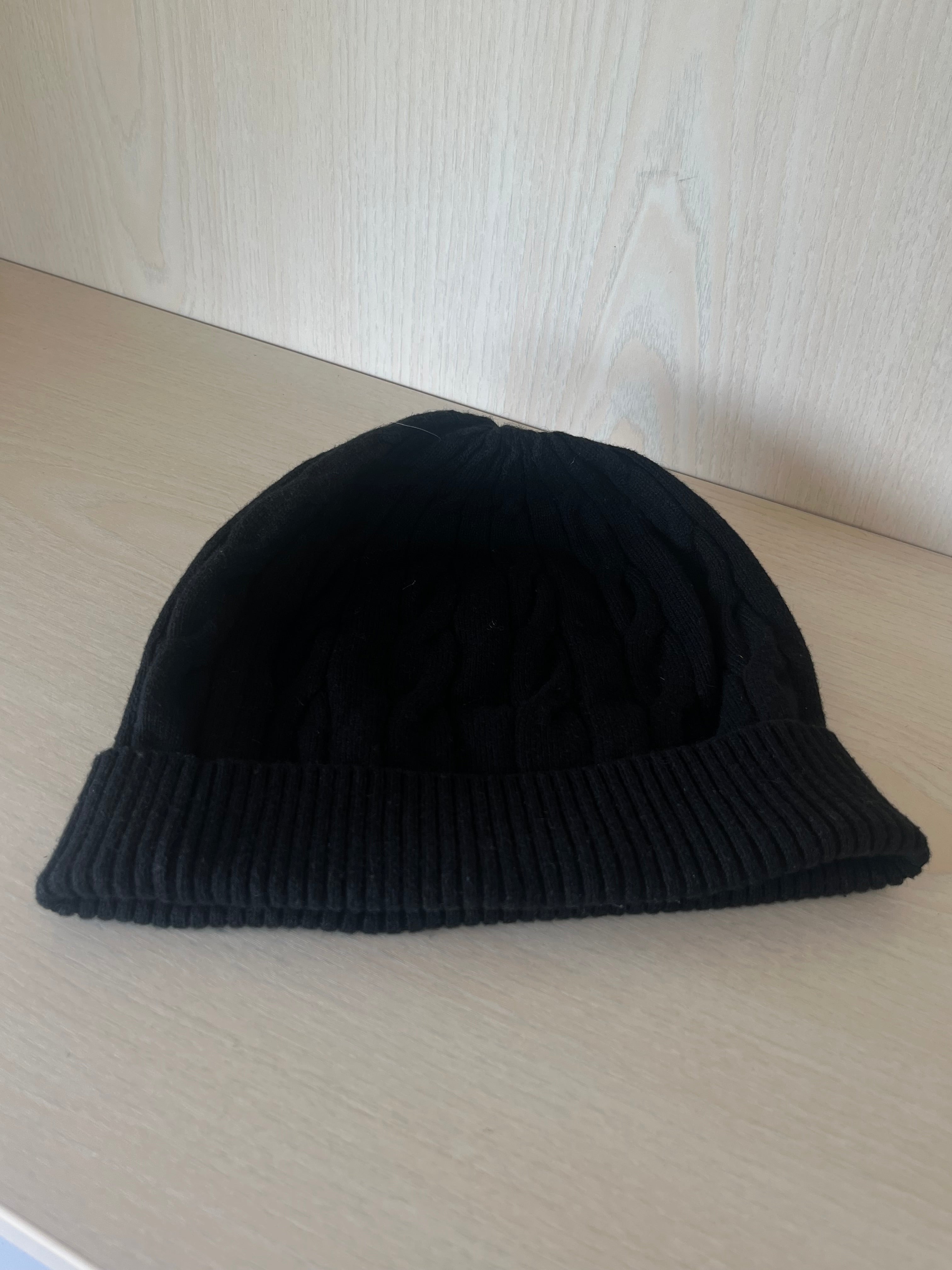 Tommy Hilfiger Flag Beanie, Schwarz, Wolle/Baumwolle, Sehr Gut, One Size