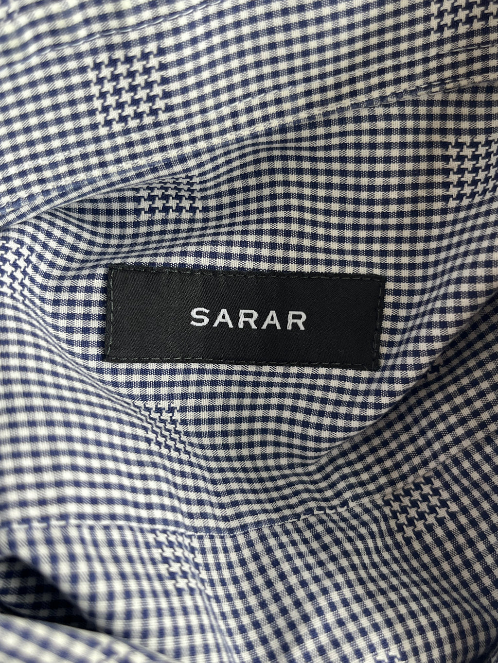 Sarar Men’s Shirt 37 Tessitura Monti Blue/White Check Very Good Condition
