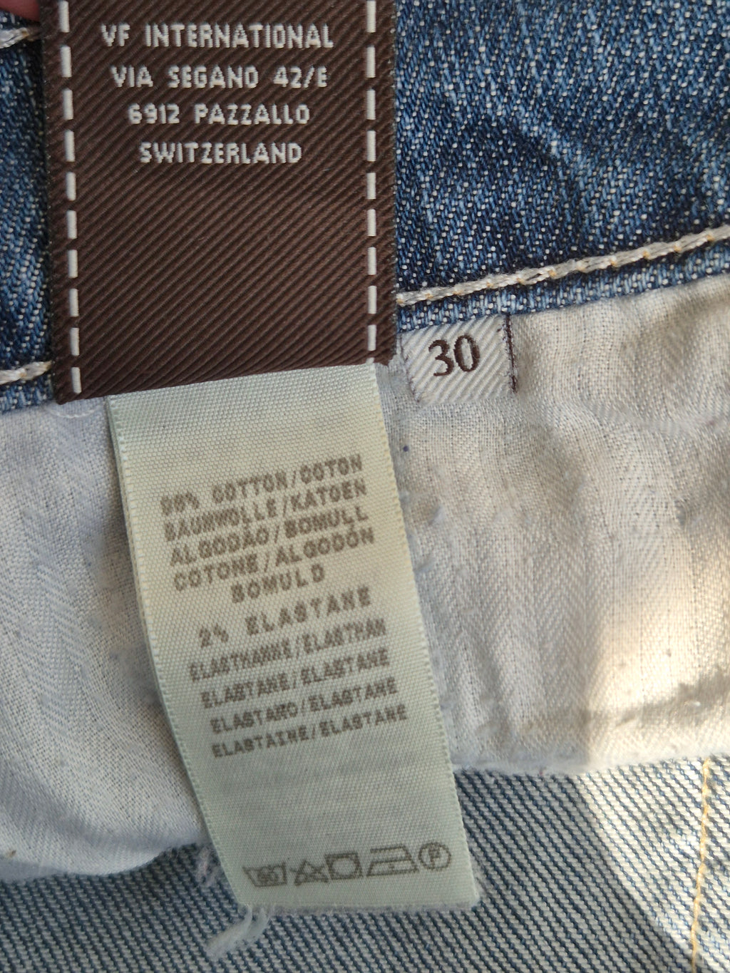 7 For All Mankind Straight Leg Jeans W30, Denimblau, Guter Zustand