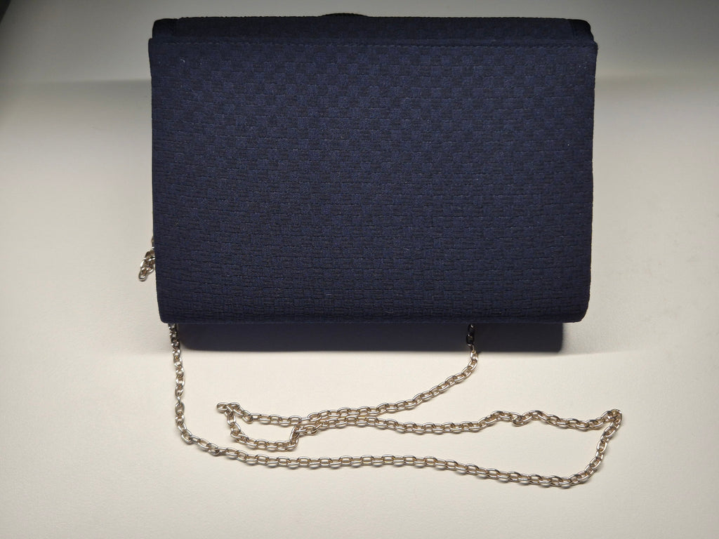 Accessorize Clutch Bag Dunkelblau Schleife, Polyester, Klein, Sehr Gut, 20x15cm