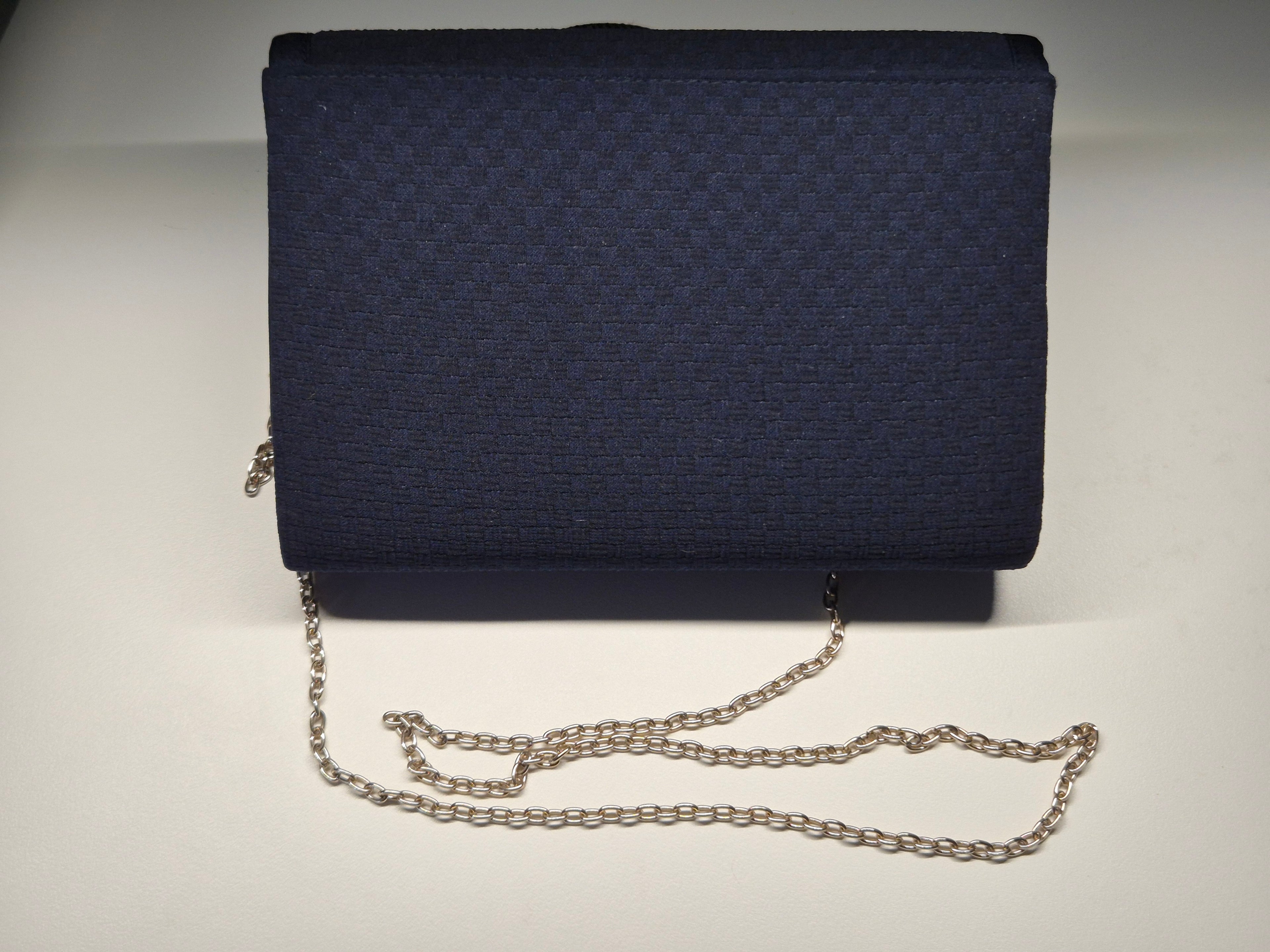 Accessorize Clutch Bag Dunkelblau Schleife, Polyester, Klein, Sehr Gut, 20x15cm