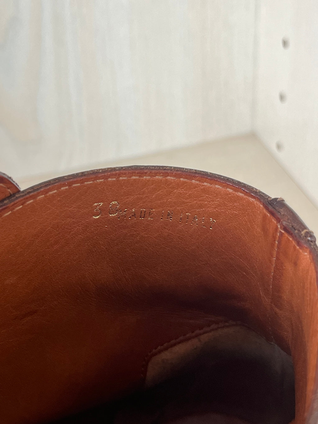 Mulberry Dorset Flat Bootie | Brown Leather | EU 38 | Gold Horsebit | Good Condition