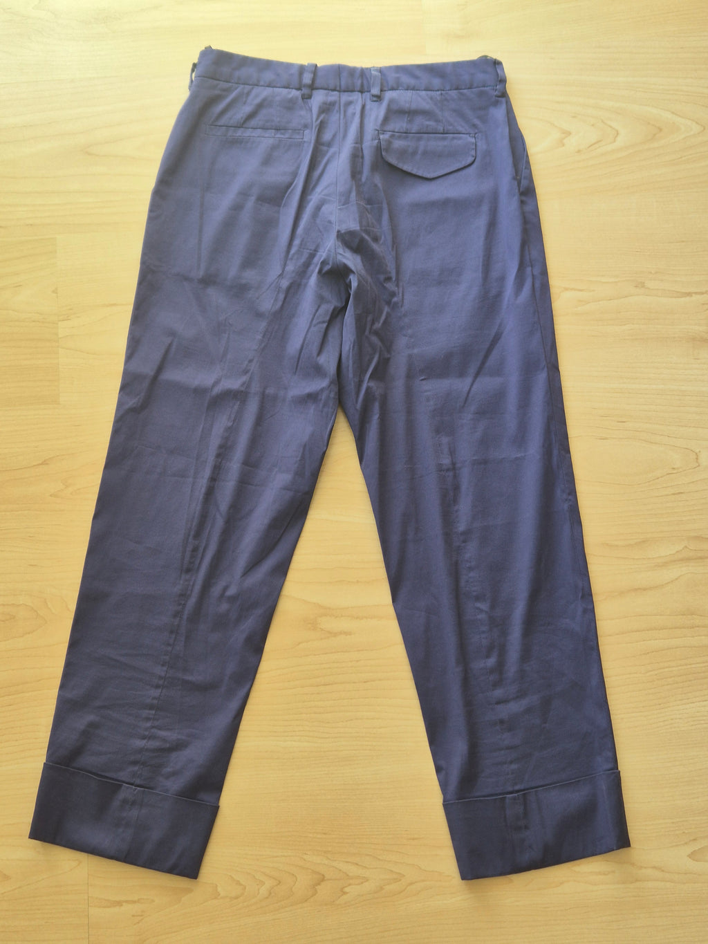 Miu Miu Damen Chinohose | EU 38 Navy Blau | Baumwolle | Sehr Gut | Made in Italy