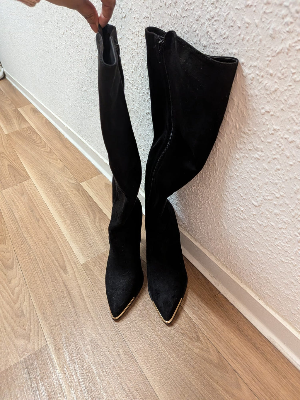 JLO by Jennifer Lopez Glyna Overknee-Stiefel, Schwarz, Wildleder, Gr. 38, Gut