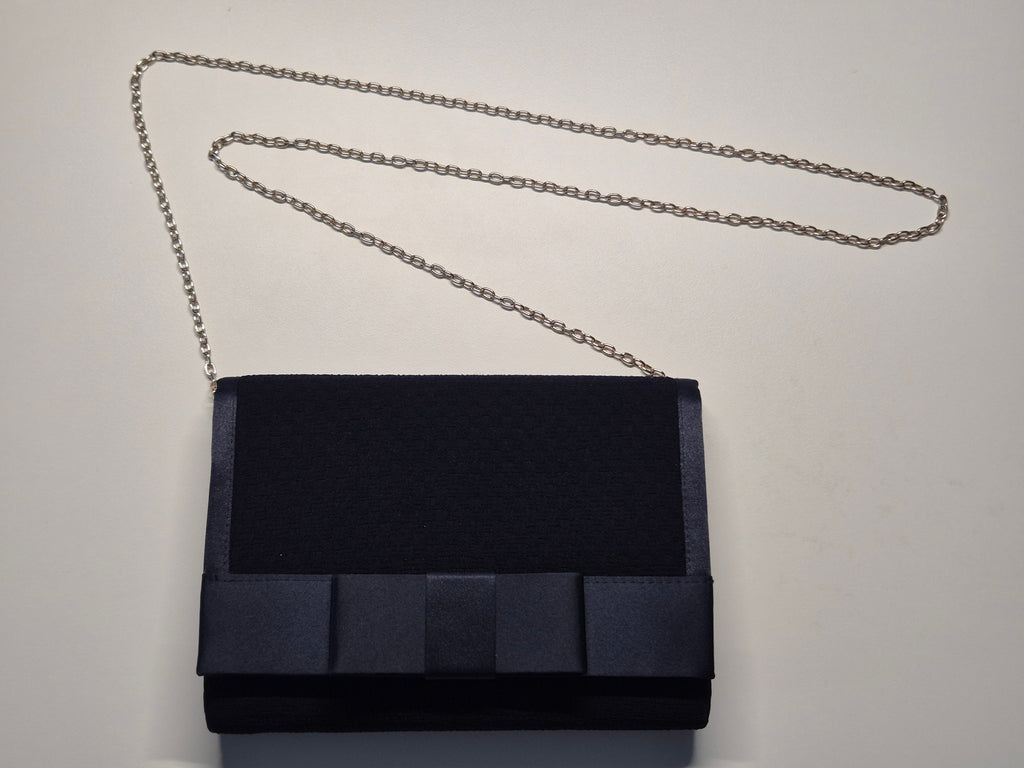 Accessorize Clutch Bag Dunkelblau Schleife, Polyester, Klein, Sehr Gut, 20x15cm