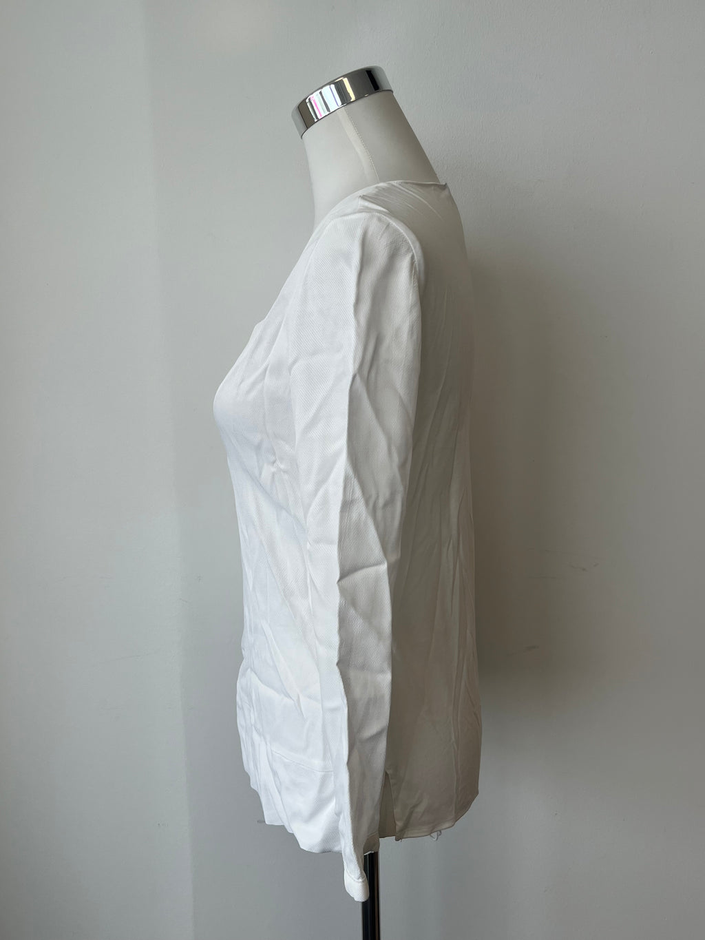 Massimo Dutti Weiße V-Ausschnitt Bluse, Größe XS, Sehr guter Zustand