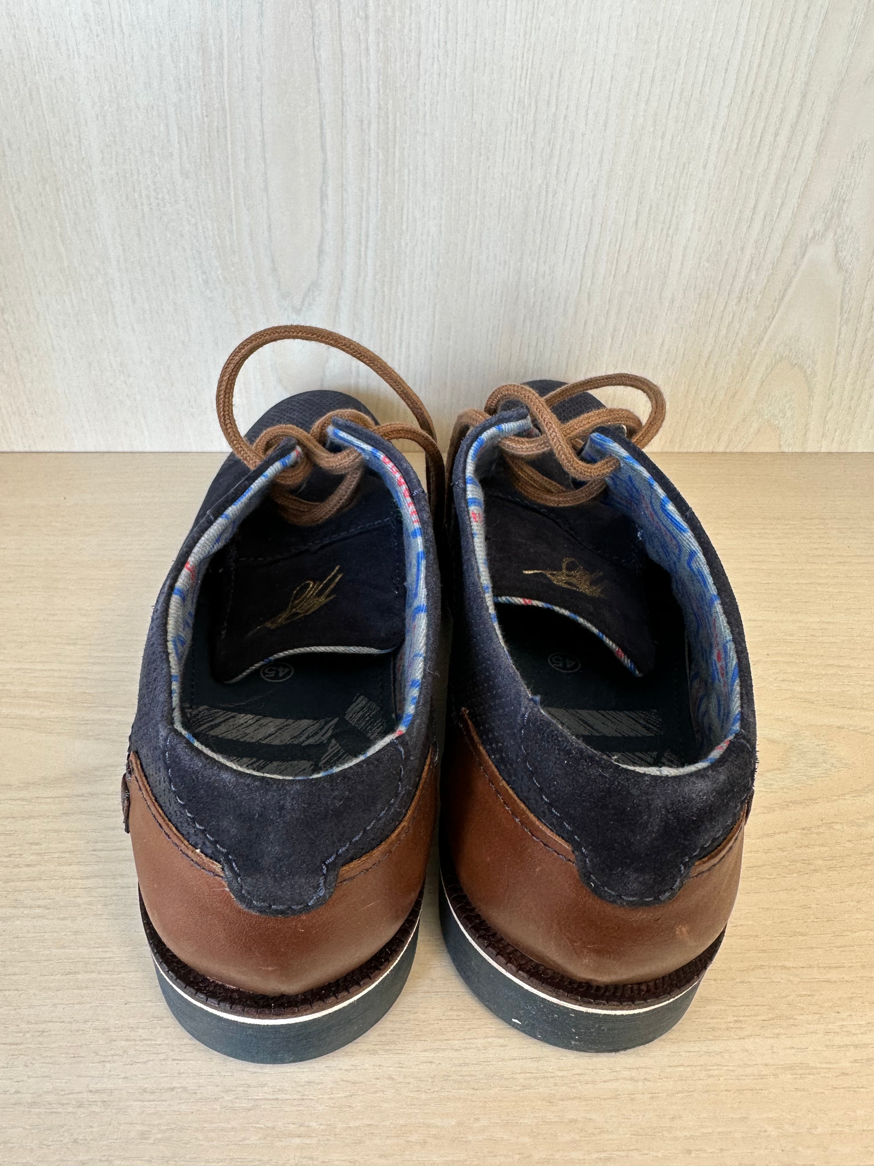 Bugatti Melchiore Derby Dunkelblau Wildleder Gr. 45 – sehr guter Zustand