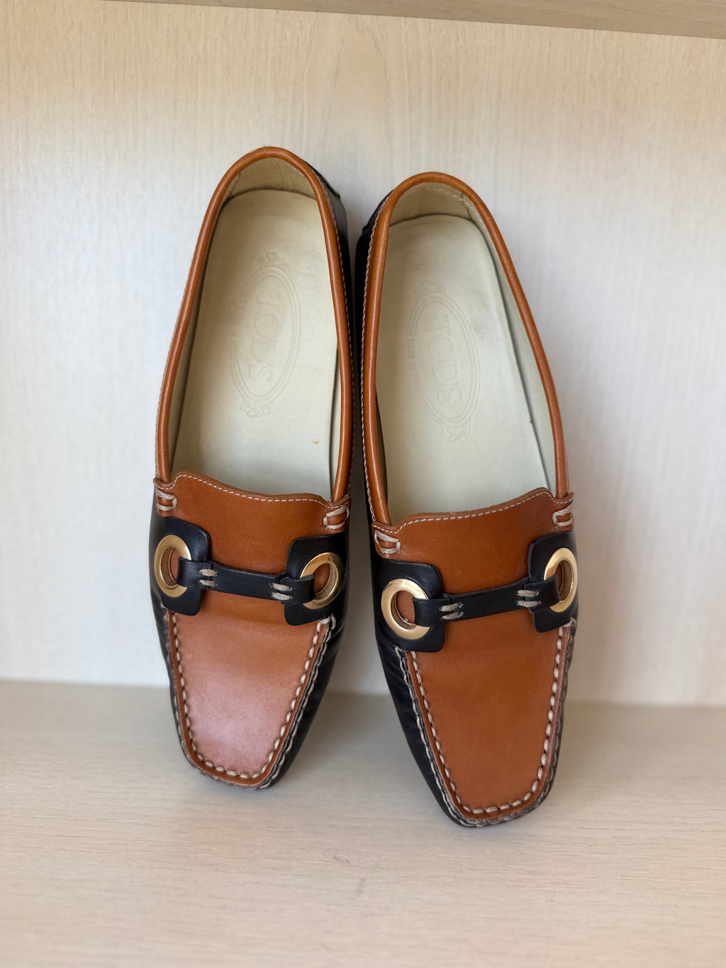 Tod’s Gommino Loafers Women EU 38 Brown/Black, Very Good, with Box