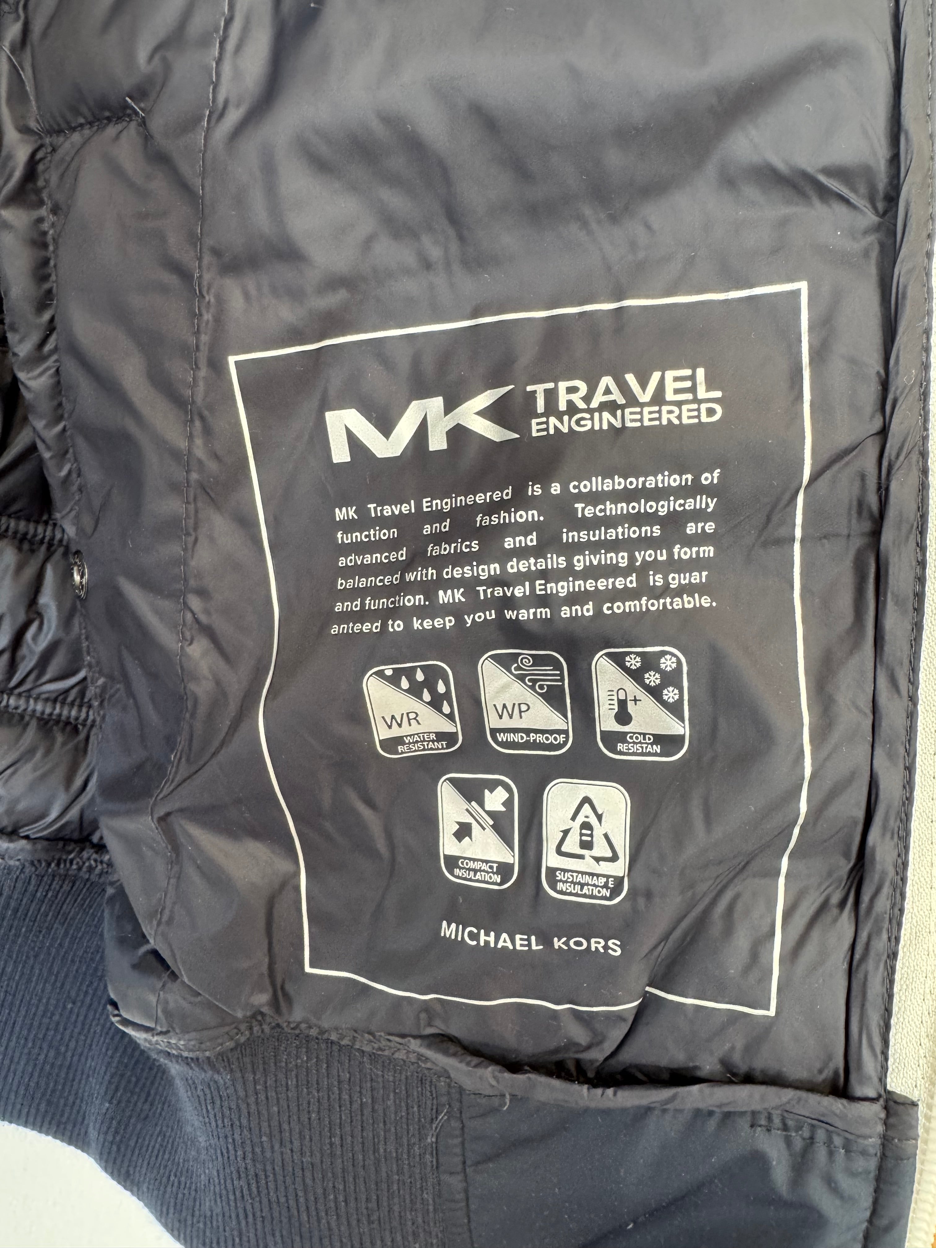 Michael Kors Navy Steppjacke/Pufferjacke Größe L – Sehr Gut