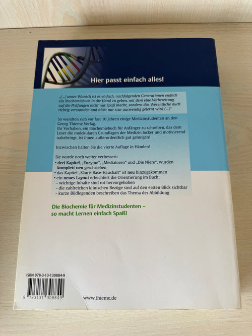 Biochemie des Menschen (Thieme) – 4. Auflage, Deutsch, guter Zustand