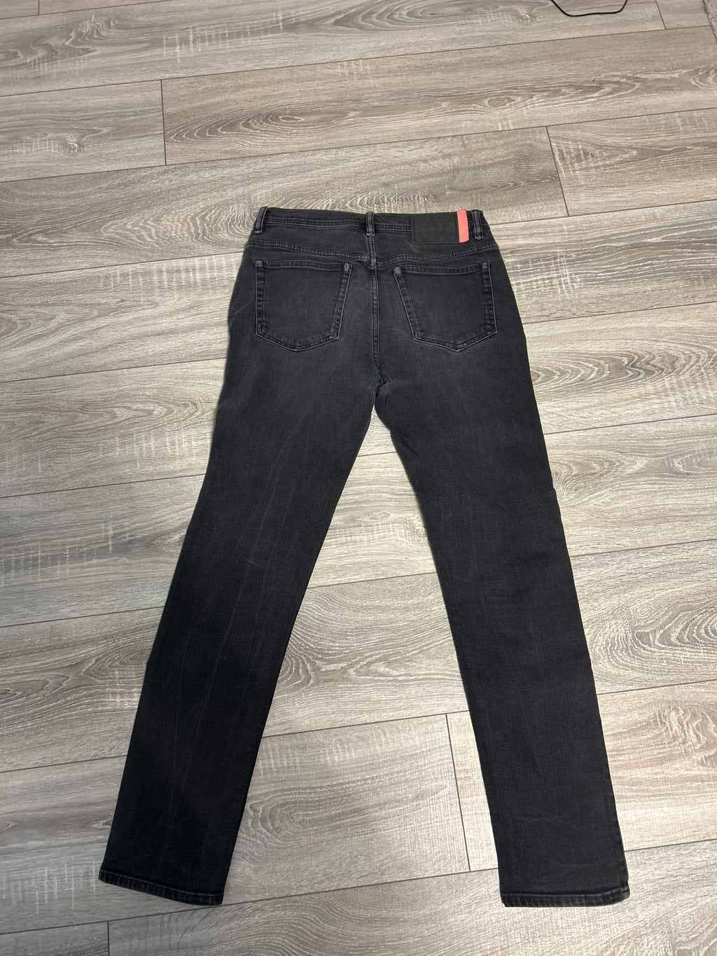 Acne Studios Blå Konst River Jeans W30 L34 Used Black – Guter Zustand