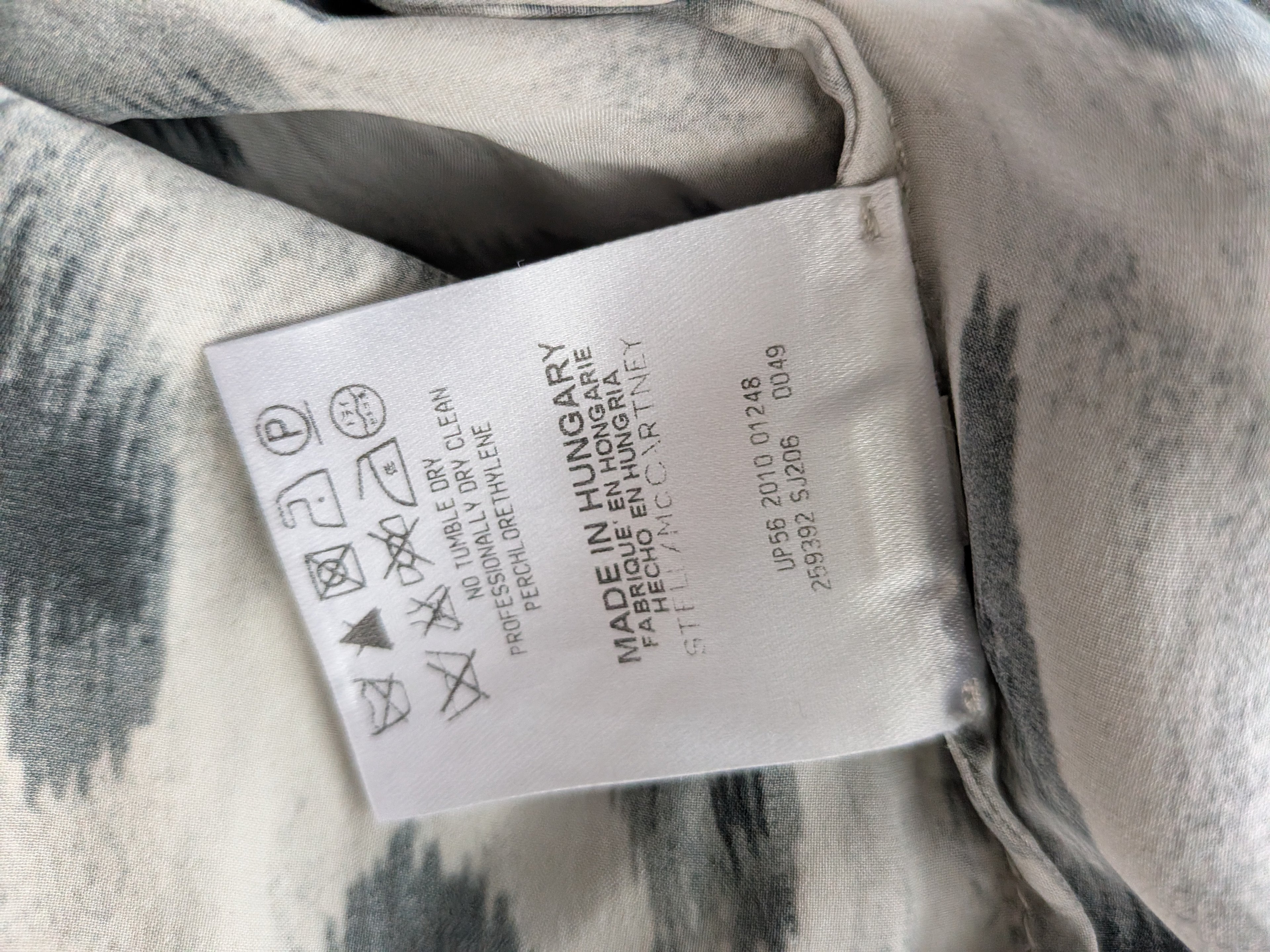 Stella McCartney Silk Dress – Grey Leopard Print, IT 38 / EU 34, Very Good