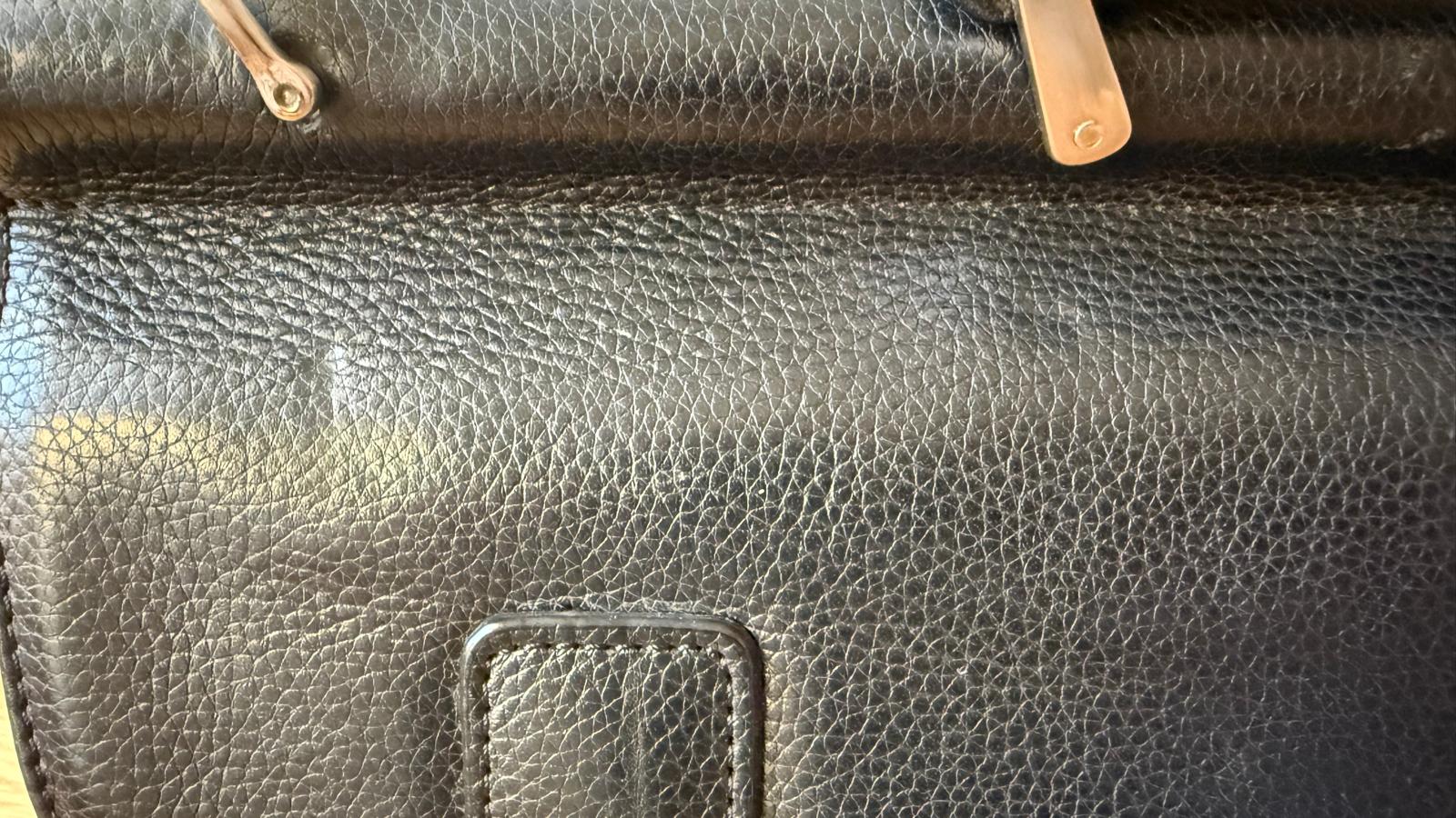 Tergan schwarze Leder Aktentasche/Business Bag, Staubbeutel, guter Zustand