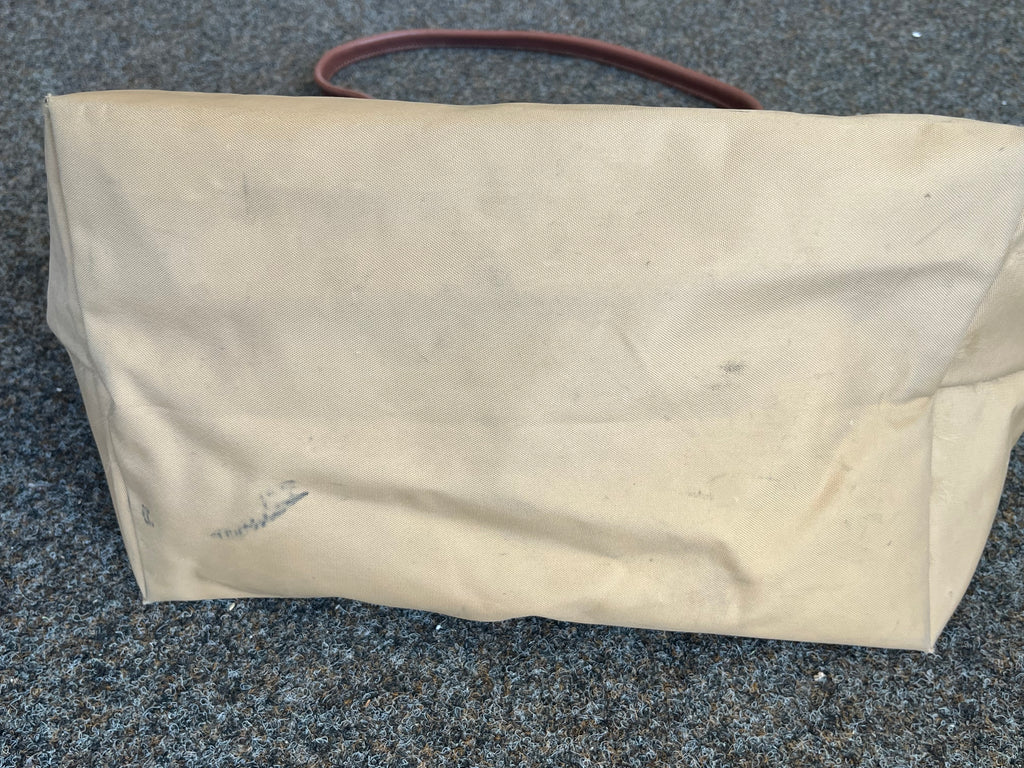 Longchamp Le Pliage Nylon Tote – Khaki, Medium, lange Henkel, guter Zustand