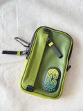 Coach Hybrid Leder Patch Pouch – Grün Multi, Klein, Sehr Gut