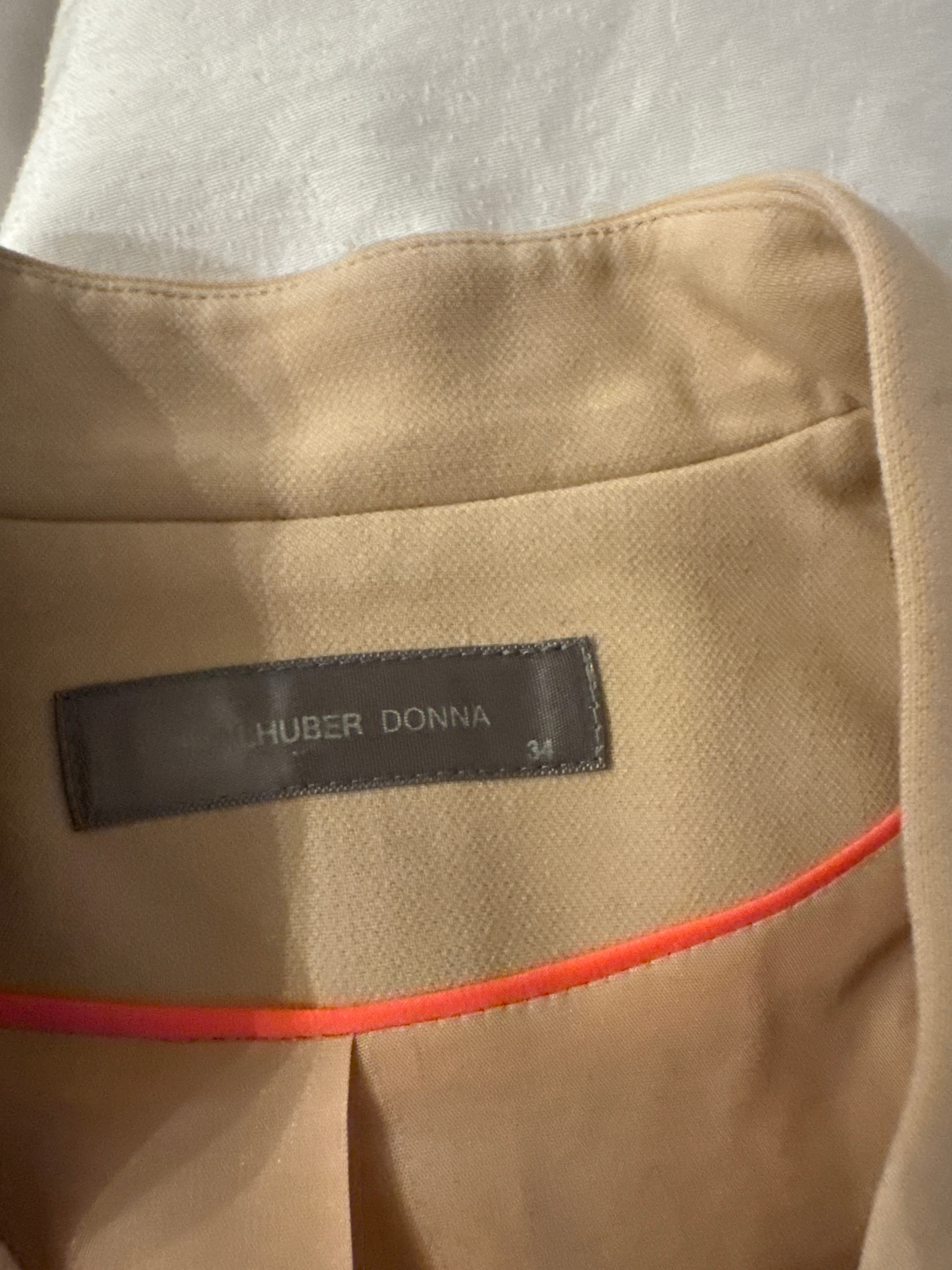 Cream Hallhuber Donna Blazer, size 34 – good condition