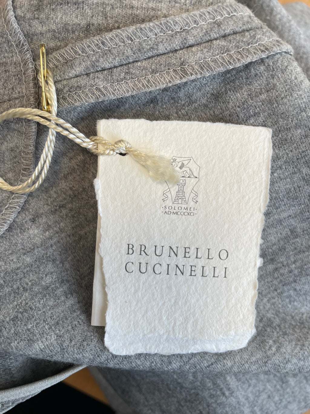 Brunello Cucinelli Kleid – Schurwolle, Grau, Größe L, Sehr Gut