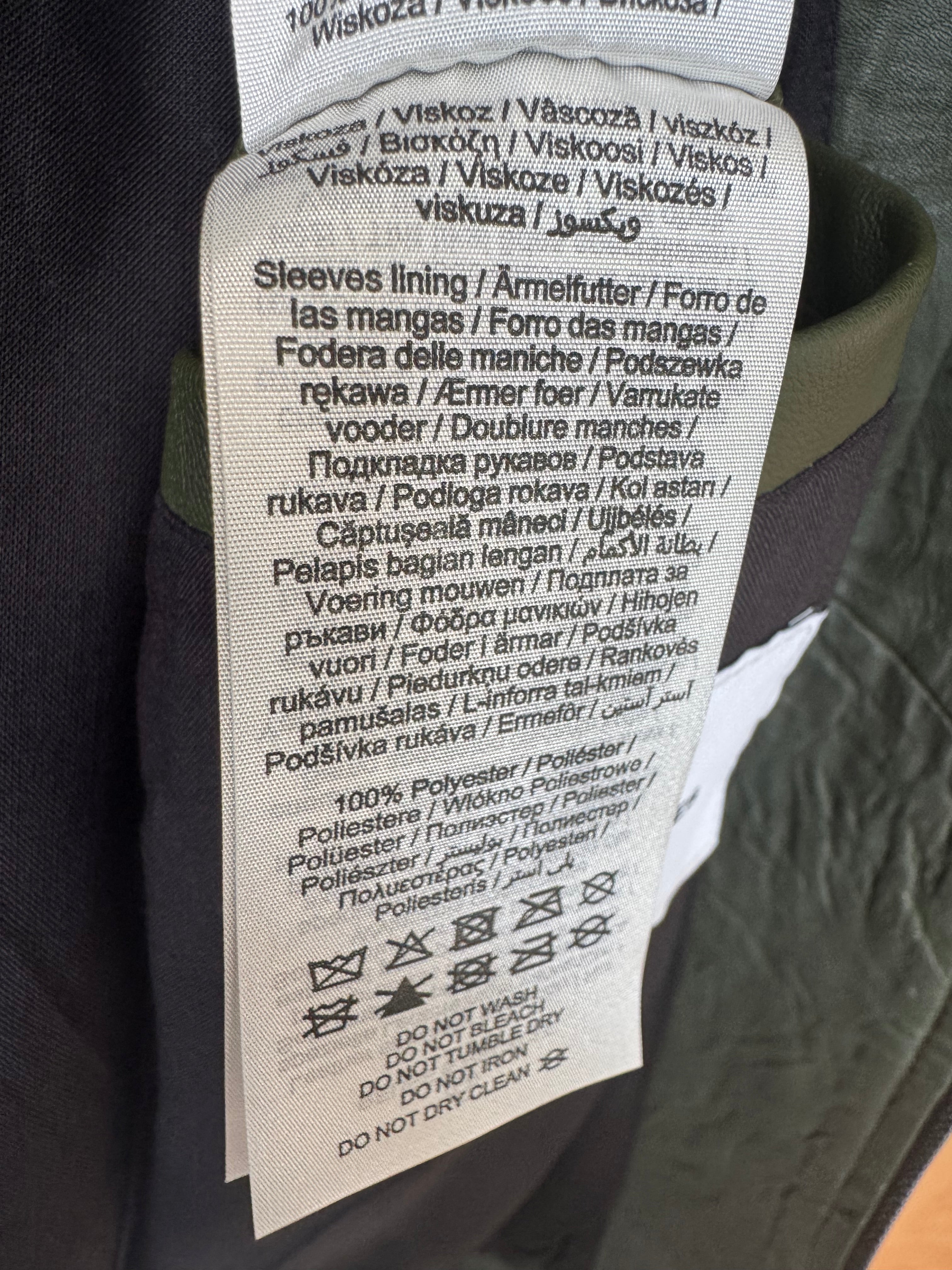 Jack & Jones Leder Bikerjacke, Olivgrün, Größe XL, guter Zustand