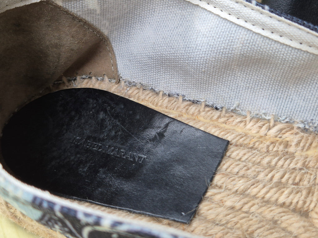 Isabel Marant Espadrilles Gr. 40 | Boho Print | Jute-Sohle | Schwarz Bunt | Gebraucht