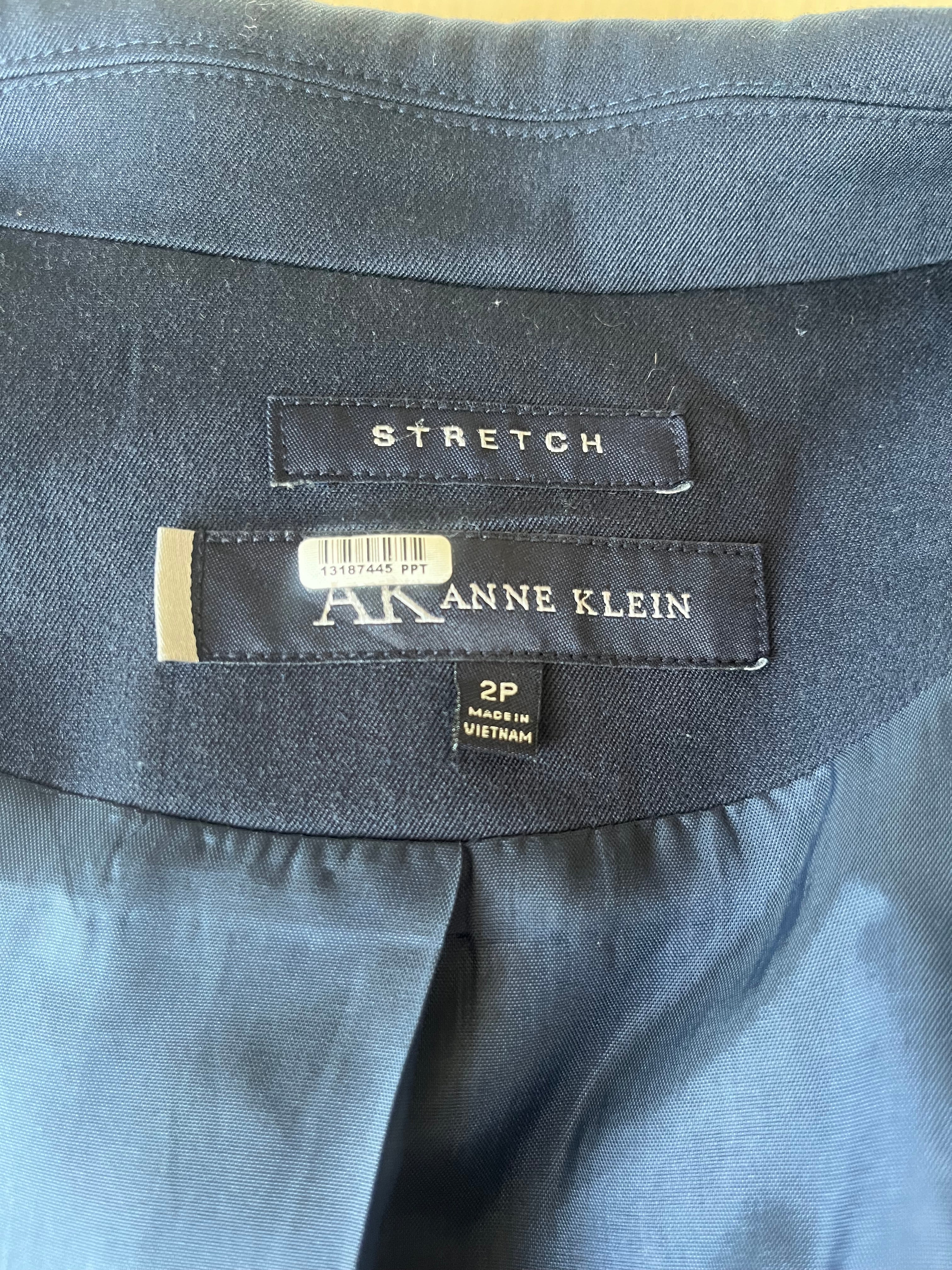 Anne Klein Blazer 2P Petite Navy Stretch – Sehr guter Zustand