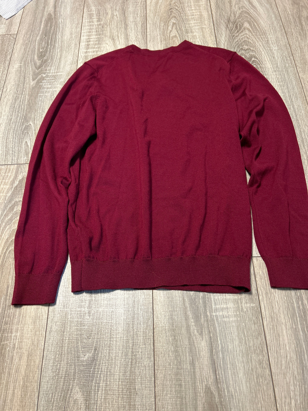 Falke 100% Merino V-Neck Sweater | Size S | Burgundy | Very Good