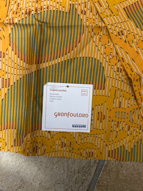 2x Bassetti Granfoulard Kissenhüllen 45x45 cm Gelb-Multicolor wie neu
