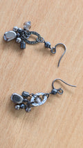 Silpada 925 Silber Ohrringe, gehämmert, Anhänger, mittel, guter Zustand