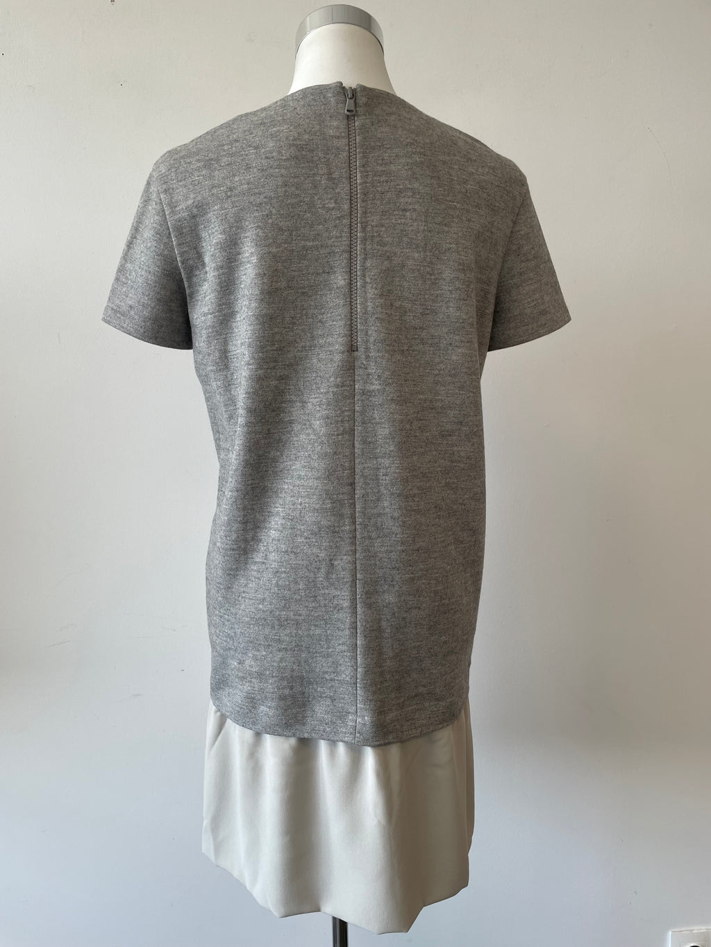Brunello Cucinelli Kleid – Schurwolle, Grau, Größe L, Sehr Gut