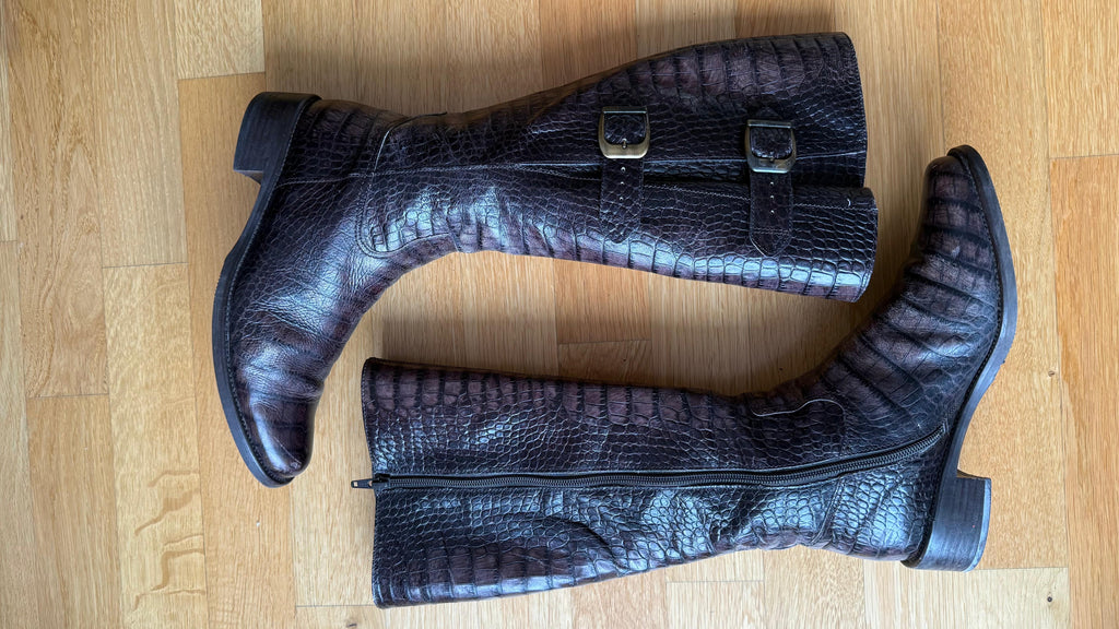 Gabor Kroko Baffin Lederstiefel | EU 38.5 / UK 5.5 | Fango | Gut