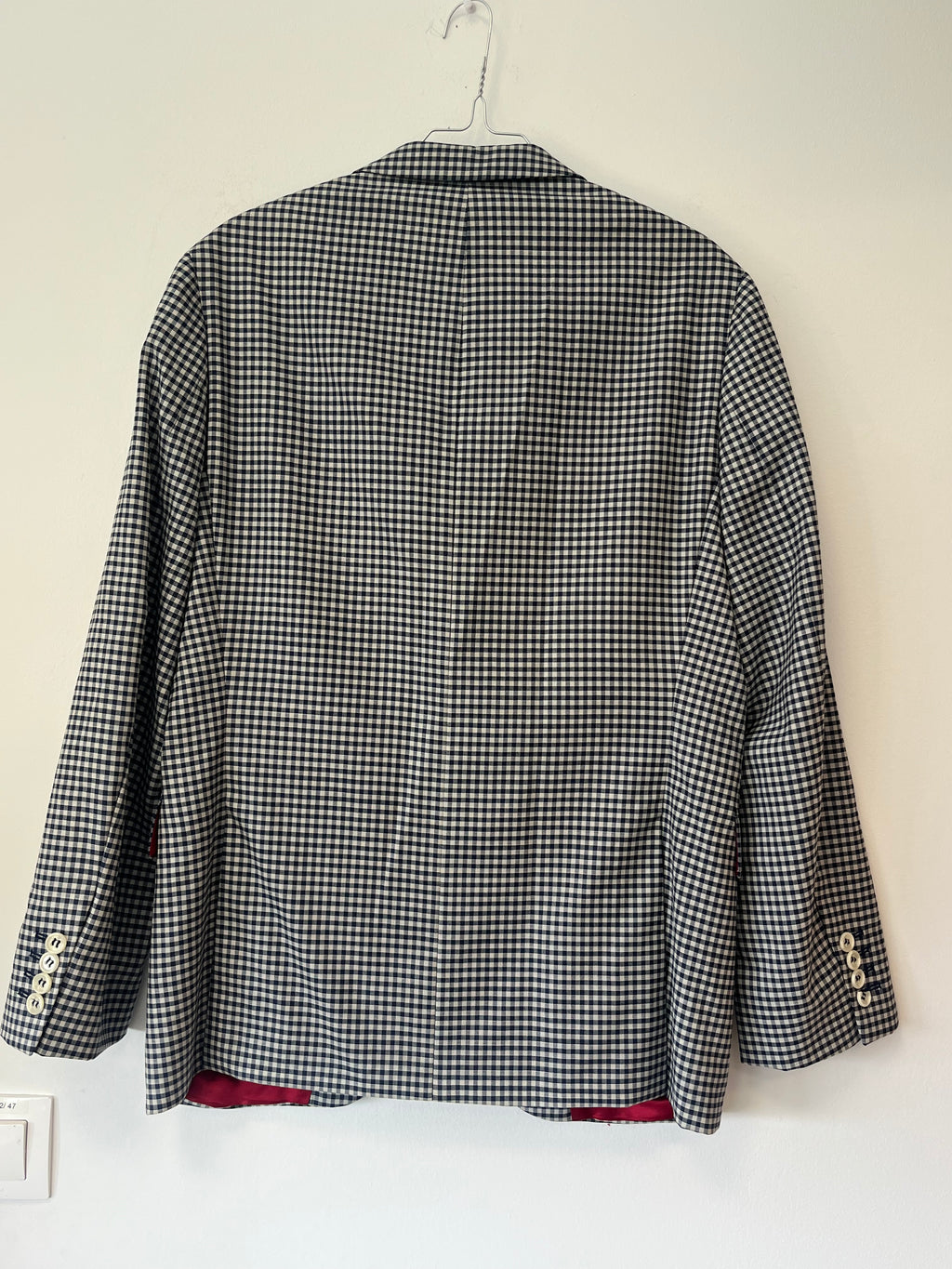 Dolzer Maß-Blazer (Karo) + Navy Chinos, Gr. M, guter Zustand