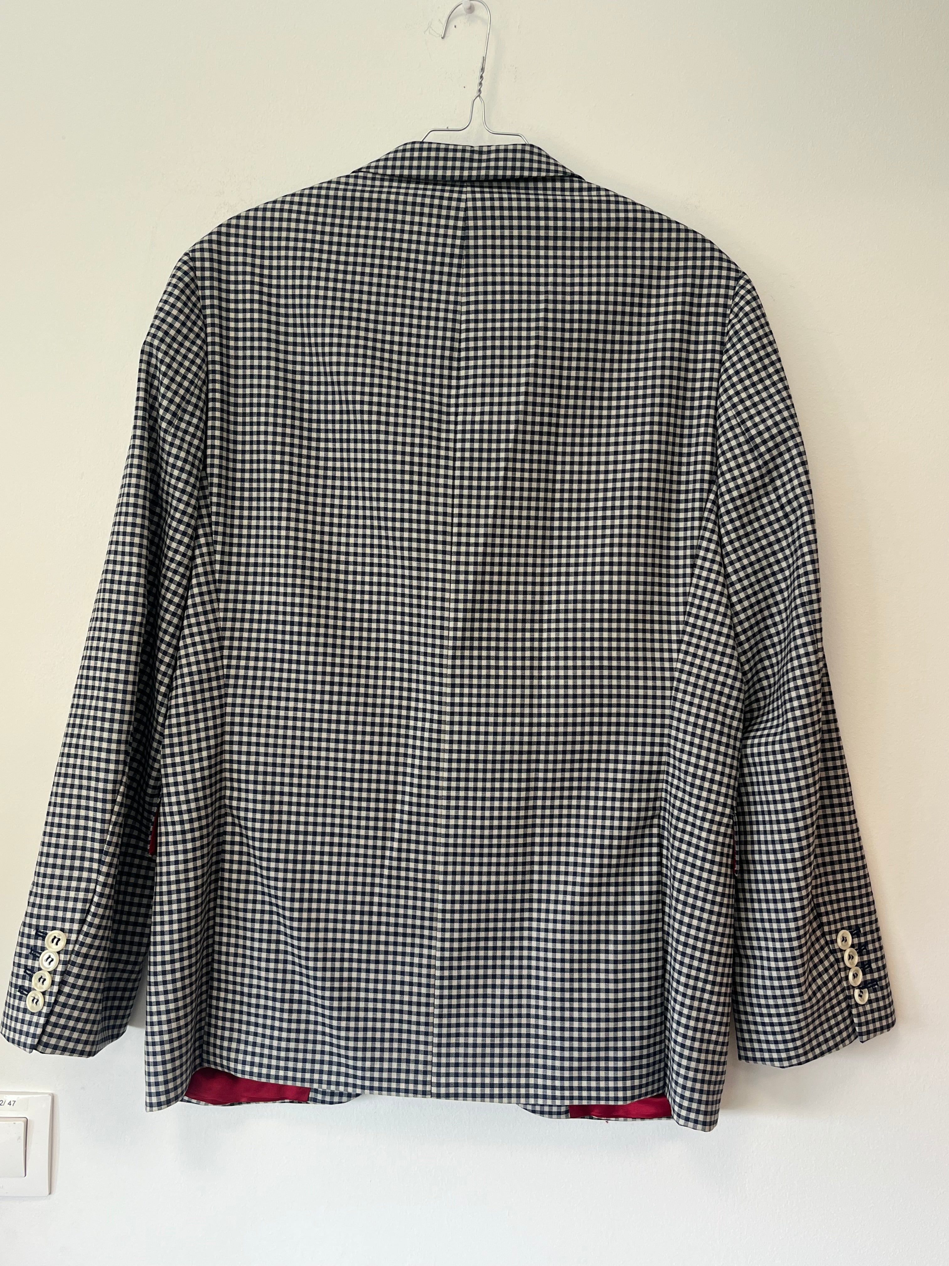 Dolzer Maß-Blazer (Karo) + Navy Chinos, Gr. M, guter Zustand