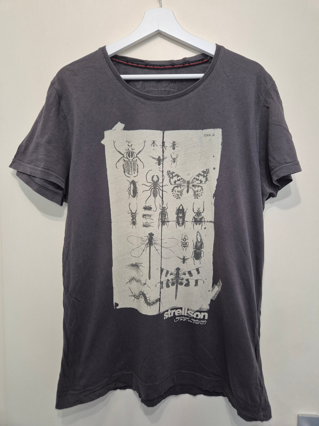 Strellson Mind Puzzle Graphic T-Shirt – Gray, Size L, Good Condition