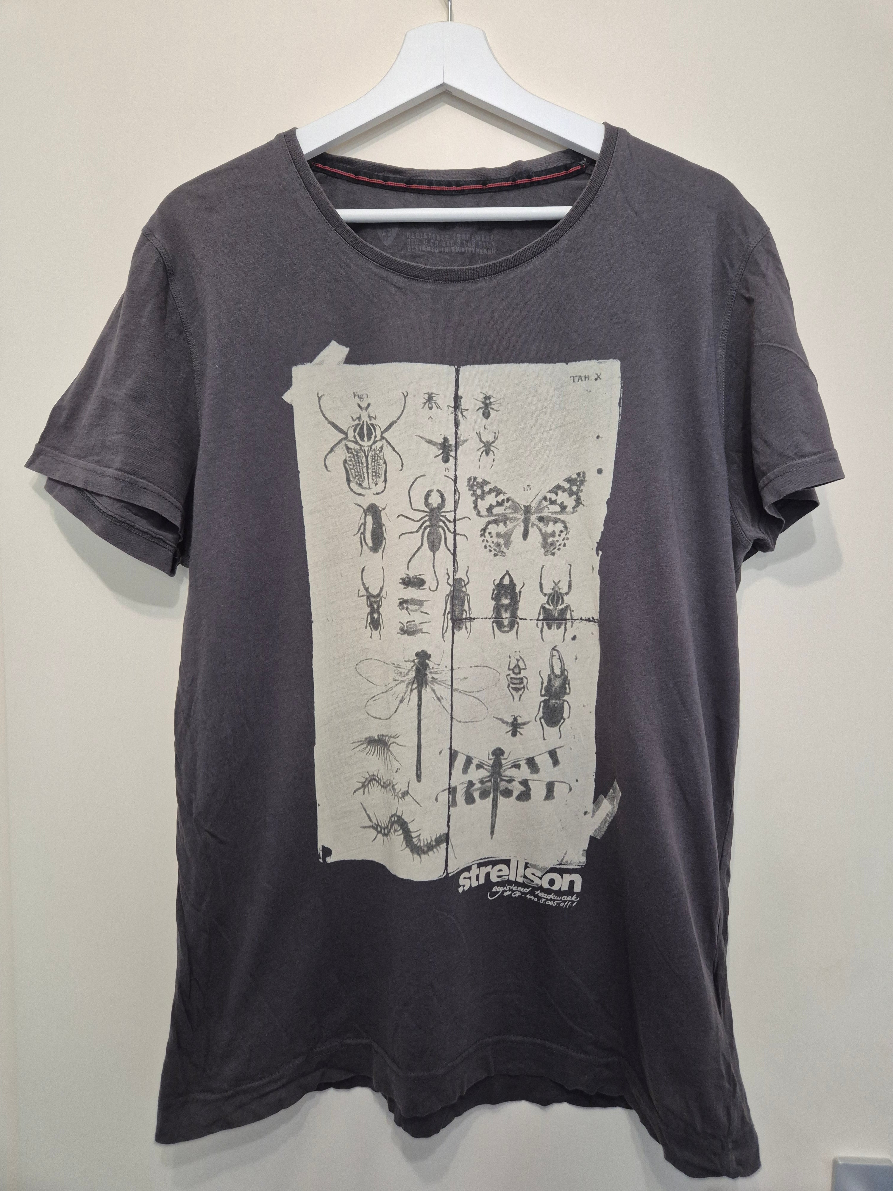 Strellson Mind Puzzle Graphic T-Shirt – Gray, Size L, Good Condition