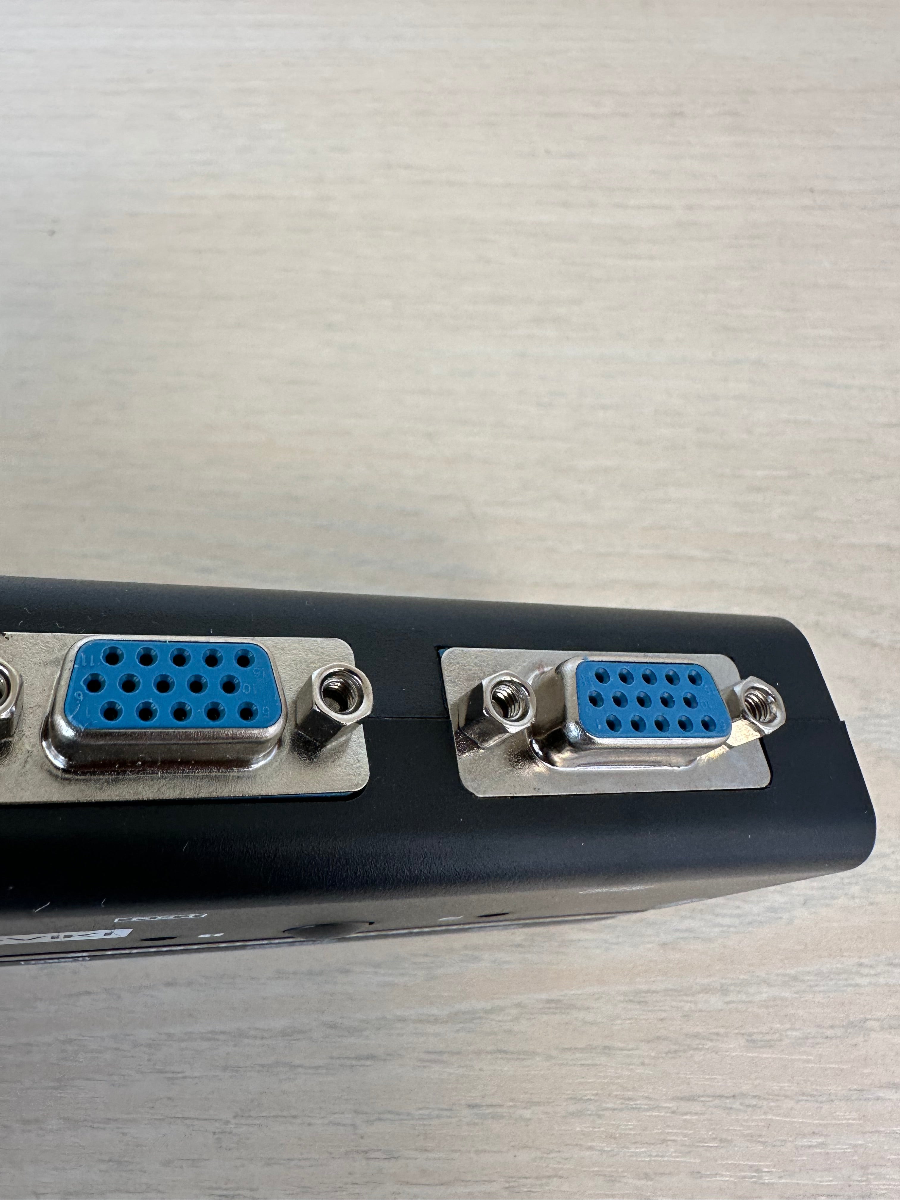 MT-ViKi MT-260KL 2-Port USB VGA KVM Switch Schwarz, Kabel, Anleitung, sehr gut
